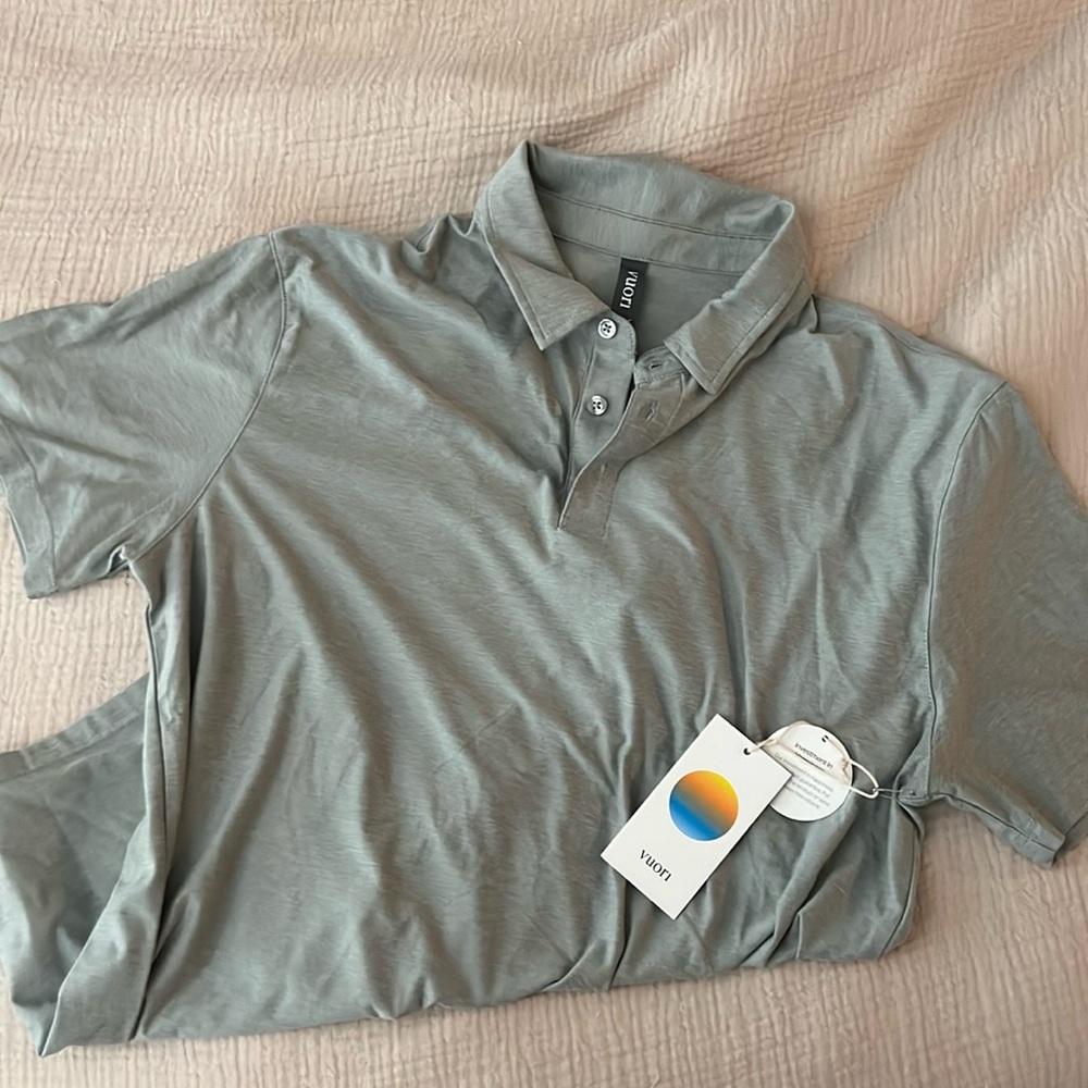 NWT MENS Vuori button up polo size M